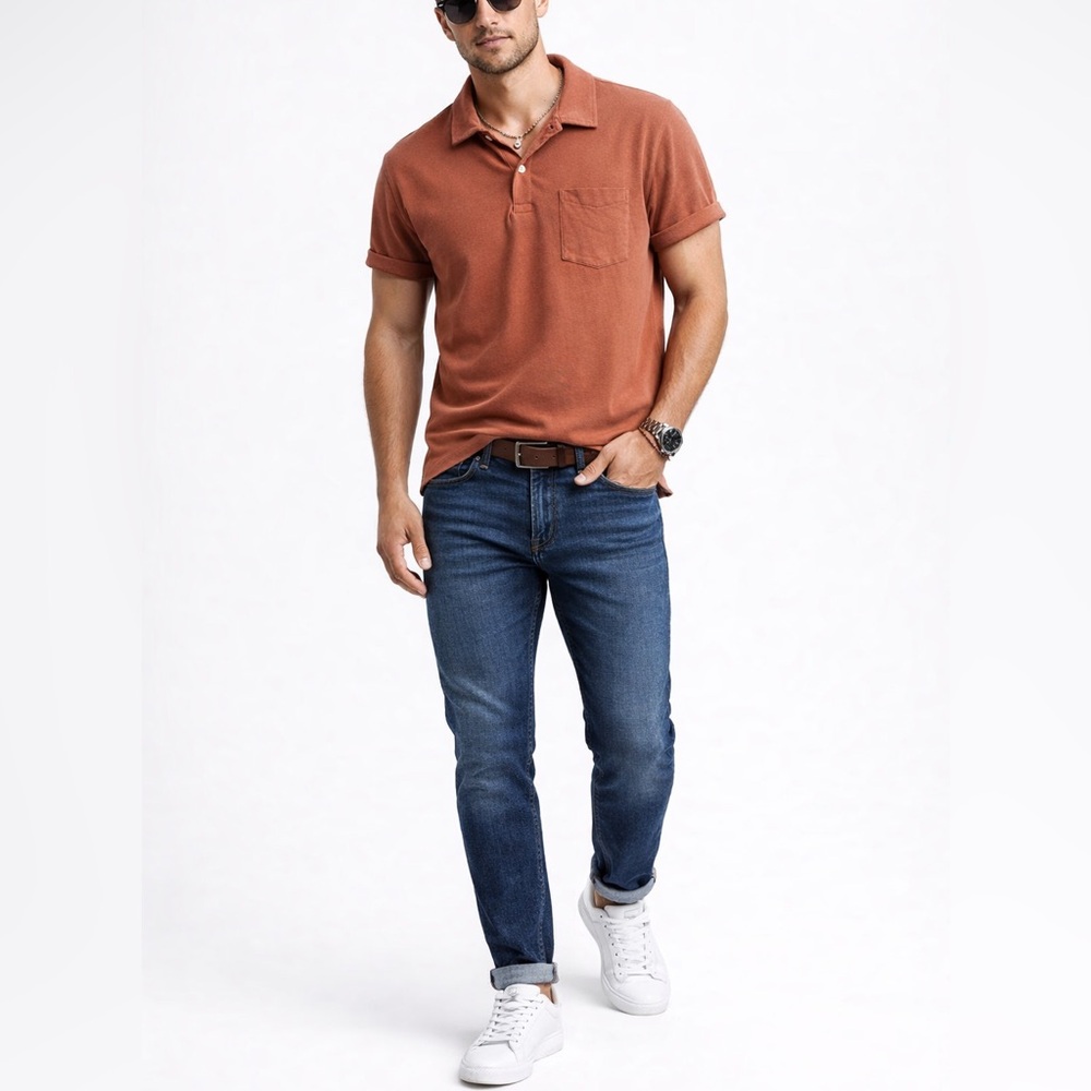 Goodfellow & Co Men's Terracotta Polo Shirt 100% cotton brand new